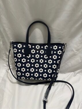 kate spade navy and white floral crossbody bag
